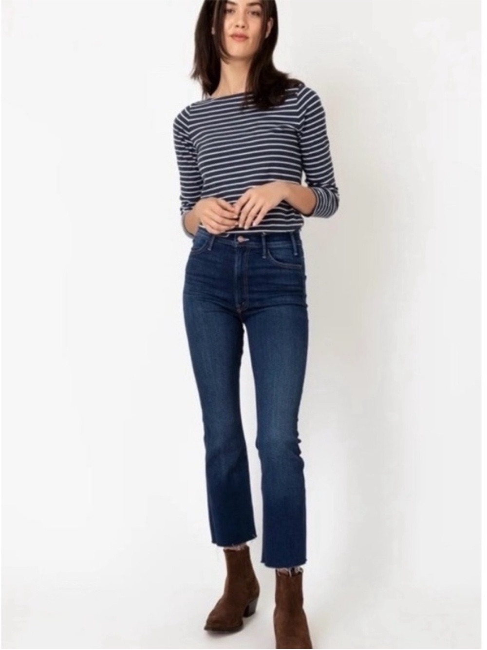 Mother Denim The Hustler Ankle Fray 28